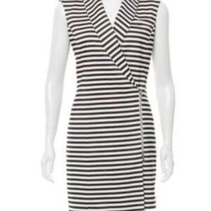 Veronica Beard Black and White Striped Mini Dress size 2